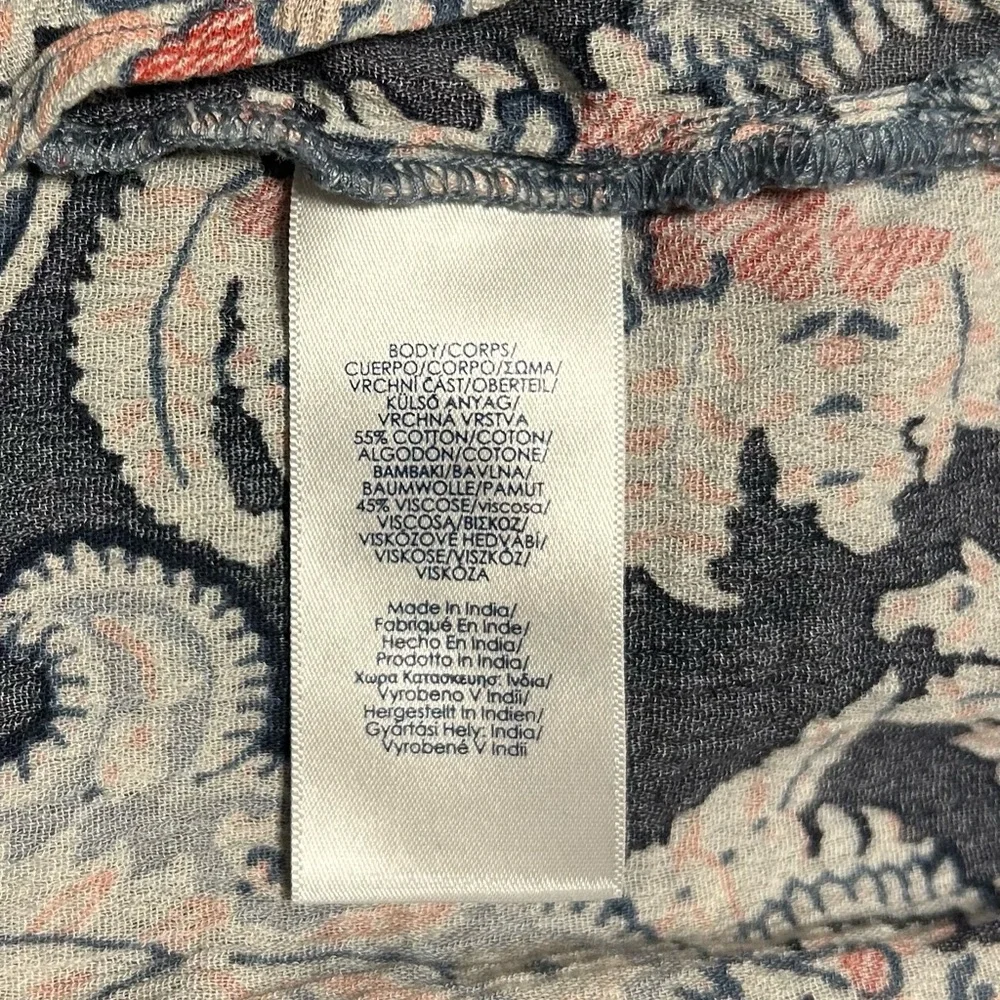 Chaps Blue‎ Ruffled Buttoned Blouse - Picture 4 of 4